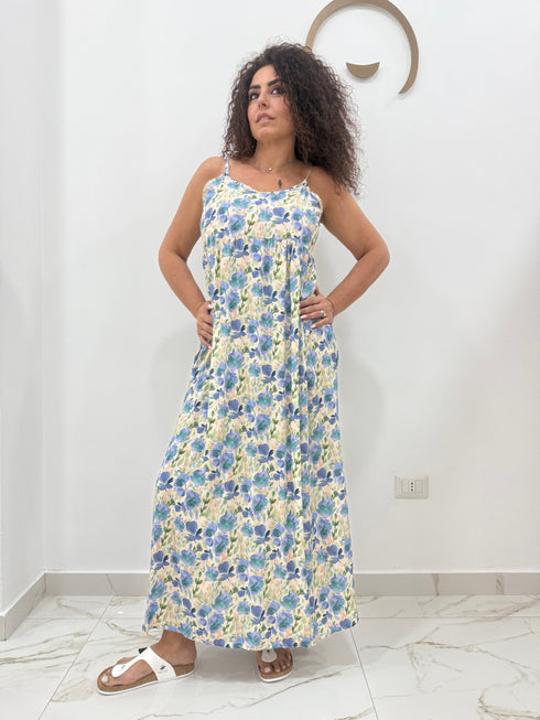 Abito fiocco floreale AnnaCi